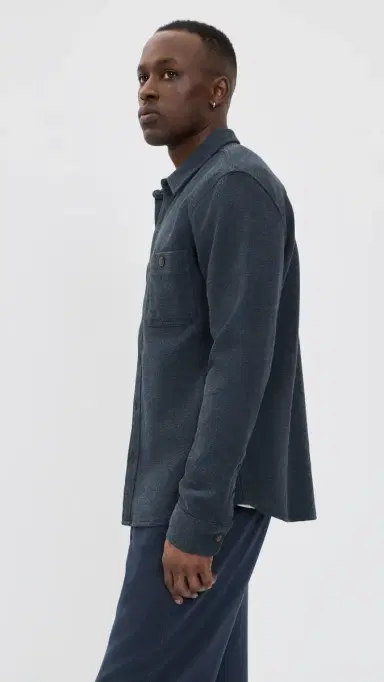 Marine Layer Pacifica Twill Shirt Navy | Thumbnail 4 Marine Layer Pacifica Twill Shirt Navy | Thumbnail 4
