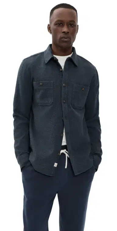 Marine Layer Pacifica Twill Shirt Navy | Thumbnail 1 Marine Layer Pacifica Twill Shirt Navy | Thumbnail 1