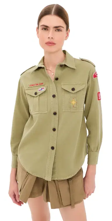 Isabel Marant Umberta Button Down Shirt Khaki | Thumbnail 1 Isabel Marant Umberta Button Down Shirt Khaki | Thumbnail 1