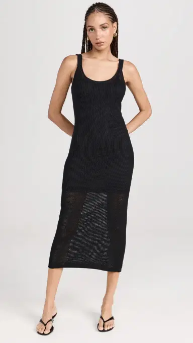 Staud Jessica Knit Coverup Dress Black | Thumbnail 2 Staud Jessica Knit Coverup Dress Black | Thumbnail 2