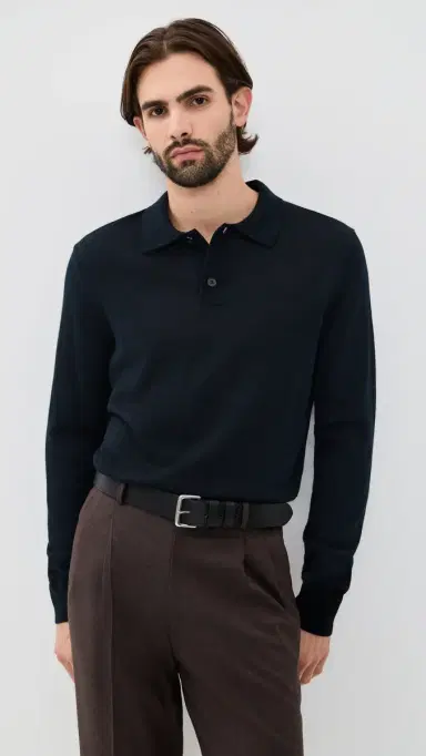 NN07 Serge Polo Sweater Deep Navy | Thumbnail 2 NN07 Serge Polo Sweater Deep Navy | Thumbnail 2