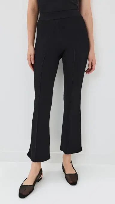 DONNI. The Rib Kick Flare Pants Jet | Thumbnail 2 DONNI. The Rib Kick Flare Pants Jet | Thumbnail 2