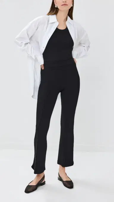 DONNI. The Rib Kick Flare Pants Jet | Thumbnail 5 DONNI. The Rib Kick Flare Pants Jet | Thumbnail 5