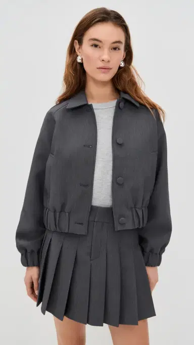 LE BOP Winnie Button Jacket Grey Melange | Thumbnail 2 LE BOP Winnie Button Jacket Grey Melange | Thumbnail 2