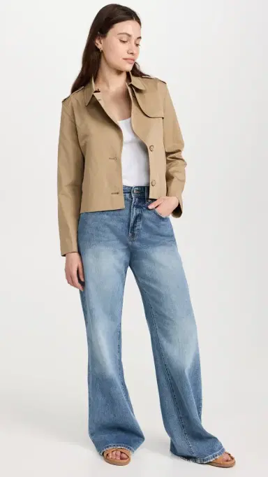 FRAME Short Trench Jacket Khaki | Thumbnail 5 FRAME Short Trench Jacket Khaki | Thumbnail 5