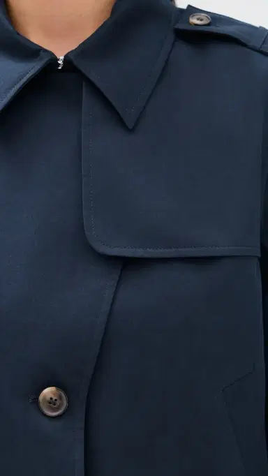 FRAME Short Trench Jacket Navy | Thumbnail 6 FRAME Short Trench Jacket Navy | Thumbnail 6