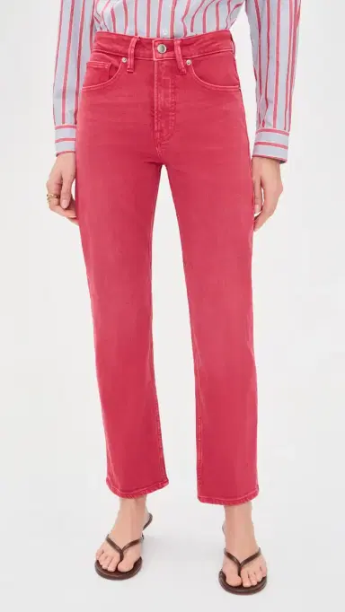 Good American Good Icon Ankle Jeans Cherry Red | Thumbnail 2 Good American Good Icon Ankle Jeans Cherry Red | Thumbnail 2