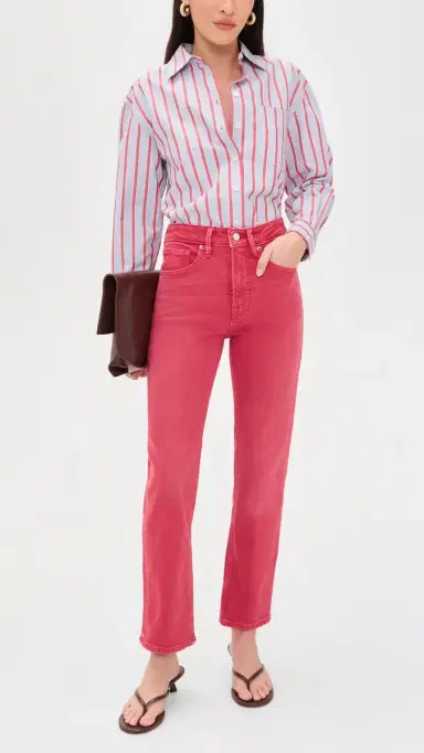 Good American Good Icon Ankle Jeans Cherry Red | Thumbnail 5 Good American Good Icon Ankle Jeans Cherry Red | Thumbnail 5