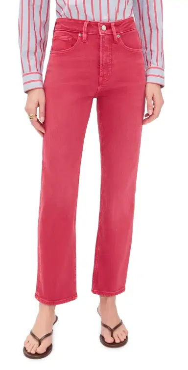 Good American Good Icon Ankle Jeans Cherry Red | Thumbnail 1 Good American Good Icon Ankle Jeans Cherry Red | Thumbnail 1