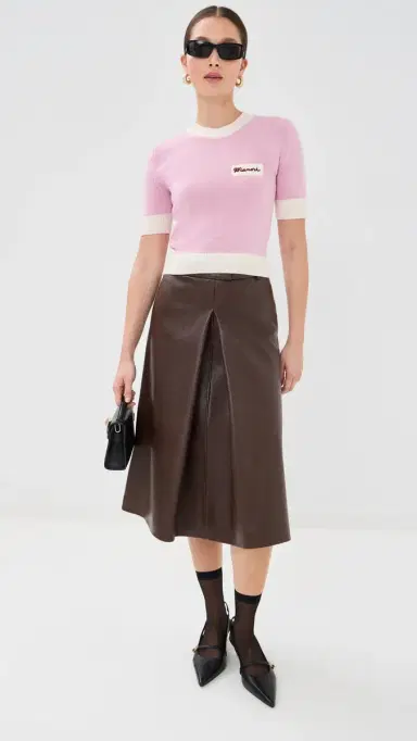 Marni Round Neck Sweater Pink Gummy | Thumbnail 5 Marni Round Neck Sweater Pink Gummy | Thumbnail 5