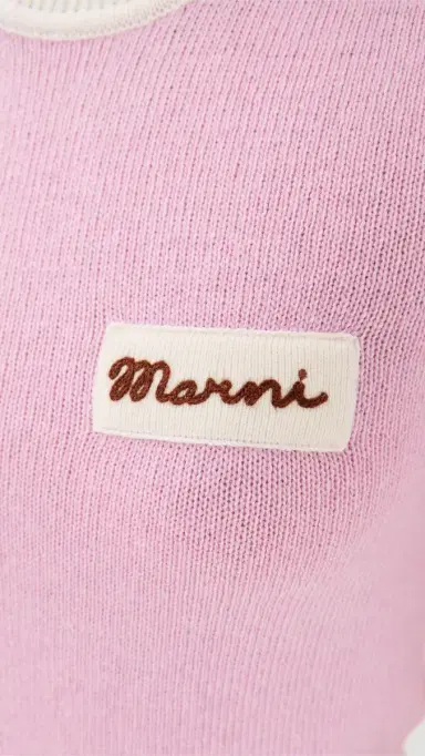 Marni Round Neck Sweater Pink Gummy | Thumbnail 6 Marni Round Neck Sweater Pink Gummy | Thumbnail 6