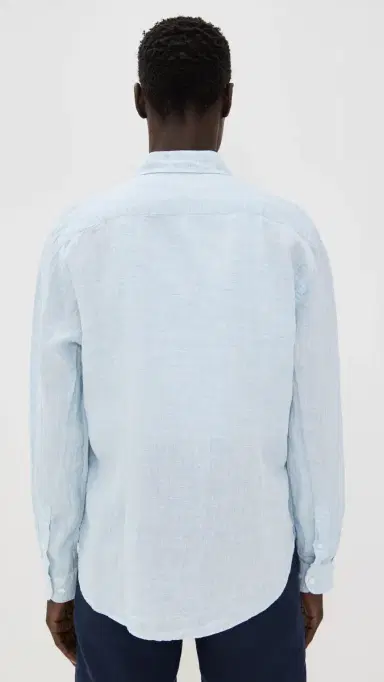 Orlebar Brown Giles Linen Button Down Shirt Pale Blue/White | Thumbnail 3 Orlebar Brown Giles Linen Button Down Shirt Pale Blue/White | Thumbnail 3