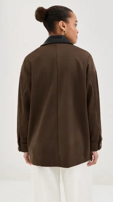 LE BOP Rowan Faux Suede Utility Jacket Coffee | Thumbnail 4 LE BOP Rowan Faux Suede Utility Jacket Coffee | Thumbnail 4