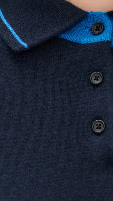Guest in Residence Cashmere Alpine Collegiate Polo Midnight Combo | Thumbnail 6 Guest in Residence Cashmere Alpine Collegiate Polo Midnight Combo | Thumbnail 6