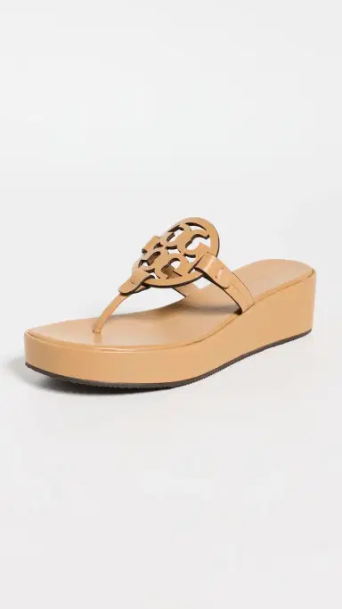Tory Burch Miller Wedge Sandals 25mm Ginger Shortbread | Thumbnail 2 Tory Burch Miller Wedge Sandals 25mm Ginger Shortbread | Thumbnail 2