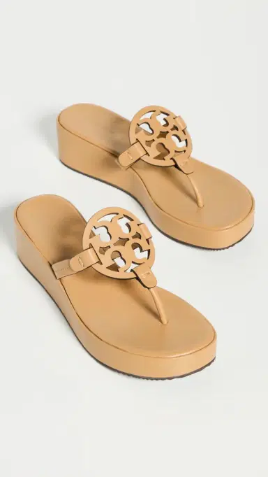 Tory Burch Miller Wedge Sandals 25mm Ginger Shortbread | Thumbnail 6 Tory Burch Miller Wedge Sandals 25mm Ginger Shortbread | Thumbnail 6