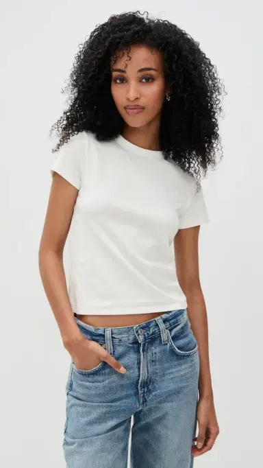 DL1961 Shrunken Tee white (knit) L | Thumbnail 2 DL1961 Shrunken Tee white (knit) L | Thumbnail 2