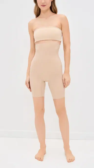 Commando Zone moothing High Waisted Shorts Beige | Thumbnail 5 Commando Zone moothing High Waisted Shorts Beige | Thumbnail 5