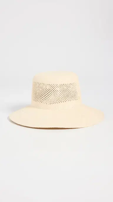 Brixton Lopez Panama Straw Bucket Hat Catalina and | Thumbnail 2 Brixton Lopez Panama Straw Bucket Hat Catalina and | Thumbnail 2
