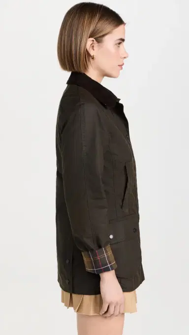 Barbour Classic Beadnell Wax Jacket Olive 4 | Thumbnail 4 Barbour Classic Beadnell Wax Jacket Olive 4 | Thumbnail 4