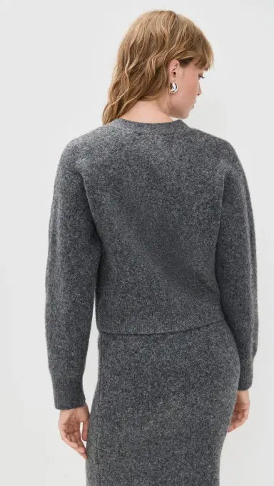LE BOP Ines Knit Cardigan Charcoal Grey | Thumbnail 3 LE BOP Ines Knit Cardigan Charcoal Grey | Thumbnail 3