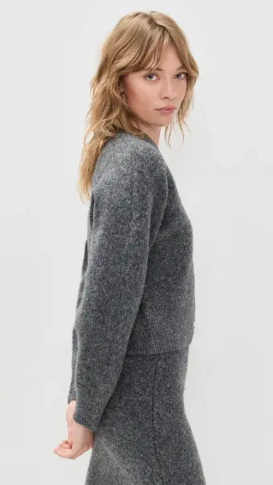 LE BOP Ines Knit Cardigan Charcoal Grey | Thumbnail 4 LE BOP Ines Knit Cardigan Charcoal Grey | Thumbnail 4