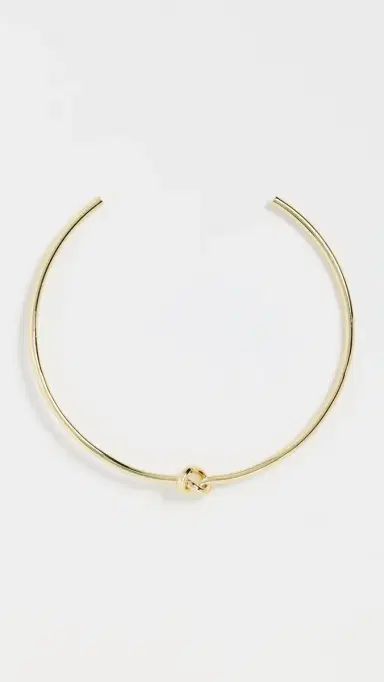SHASHI Knot Cuff Necklace Gold One Size | Thumbnail 2 SHASHI Knot Cuff Necklace Gold One Size | Thumbnail 2