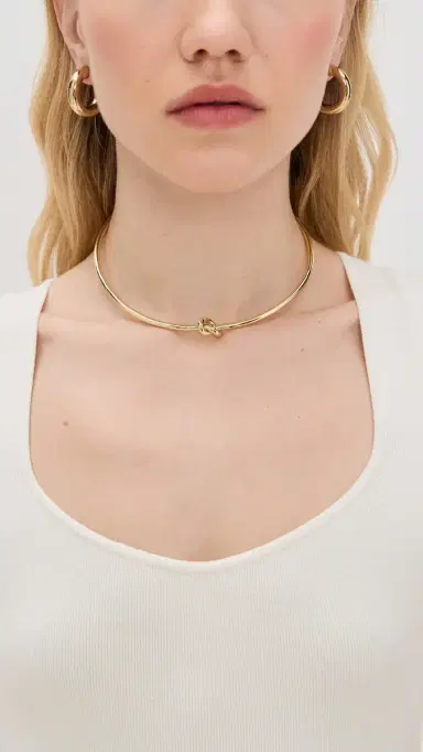 SHASHI Knot Cuff Necklace Gold One Size | Thumbnail 3 SHASHI Knot Cuff Necklace Gold One Size | Thumbnail 3