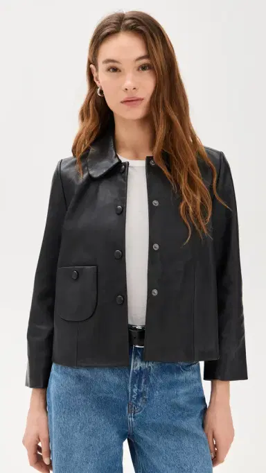 Ba&sh Mylos Leather Jacket Noir | Thumbnail 2 Ba&sh Mylos Leather Jacket Noir | Thumbnail 2
