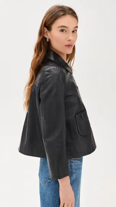 Ba&sh Mylos Leather Jacket Noir | Thumbnail 4 Ba&sh Mylos Leather Jacket Noir | Thumbnail 4