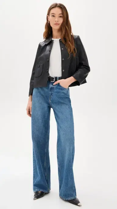 Ba&sh Mylos Leather Jacket Noir | Thumbnail 5 Ba&sh Mylos Leather Jacket Noir | Thumbnail 5