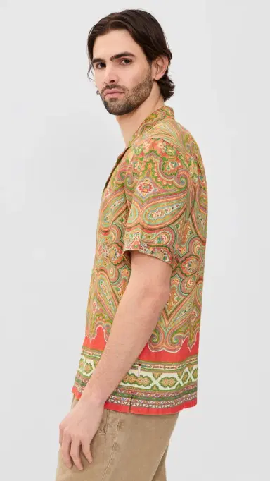 Orlebar Brown Maitan Linen Carnival Shirt Vermillion | Thumbnail 4 Orlebar Brown Maitan Linen Carnival Shirt Vermillion | Thumbnail 4