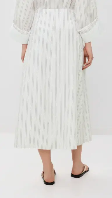 TWP The A Line Cotton Skirt White/Wine | Thumbnail 4 TWP The A Line Cotton Skirt White/Wine | Thumbnail 4