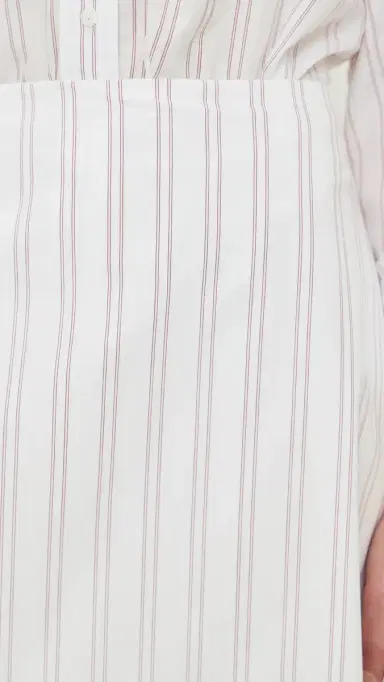 TWP The A Line Cotton Skirt White/Wine | Thumbnail 6 TWP The A Line Cotton Skirt White/Wine | Thumbnail 6