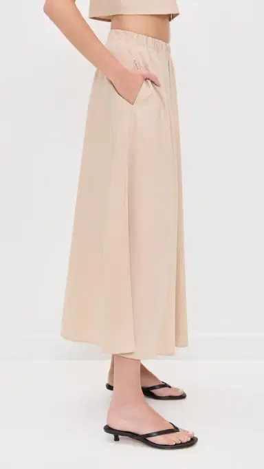 LE BOP Poplin Martha Skirt Khaki | Thumbnail 4 LE BOP Poplin Martha Skirt Khaki | Thumbnail 4