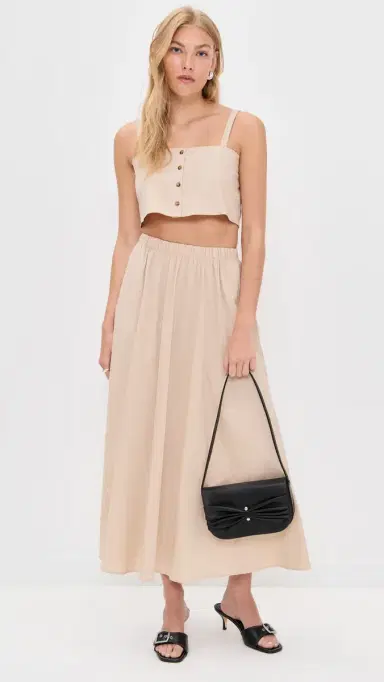 LE BOP Poplin Martha Skirt Khaki | Thumbnail 5 LE BOP Poplin Martha Skirt Khaki | Thumbnail 5