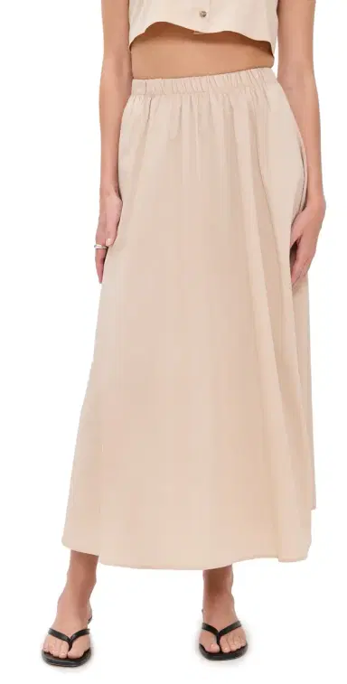 LE BOP Poplin Martha Skirt Khaki | Thumbnail 1 LE BOP Poplin Martha Skirt Khaki | Thumbnail 1