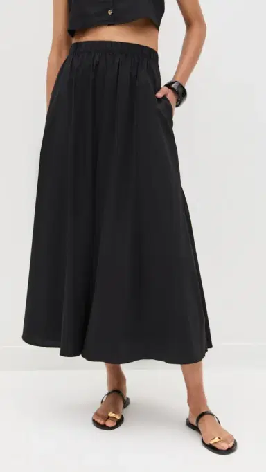 LE BOP Martha Poplin Skirt Black L | Thumbnail 2 LE BOP Martha Poplin Skirt Black L | Thumbnail 2