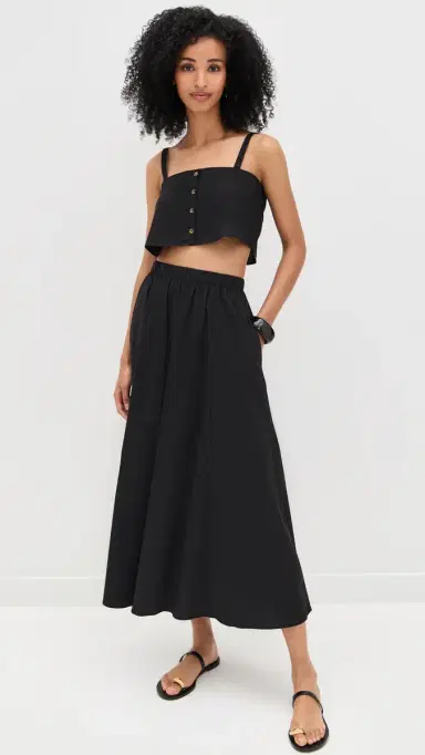 LE BOP Martha Poplin Skirt Black L | Thumbnail 5 LE BOP Martha Poplin Skirt Black L | Thumbnail 5