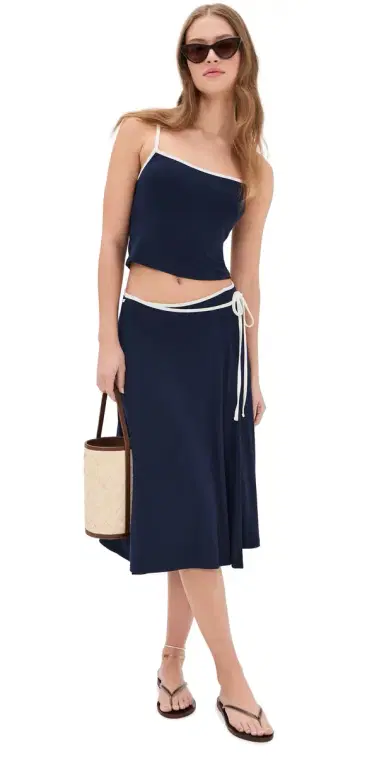Free People Opal Two-Piece Set Navy Combo | Thumbnail 1 Free People Opal Two-Piece Set Navy Combo | Thumbnail 1