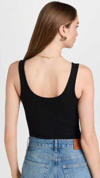 L'Agence Nica Scoop Neck Tank Thong Bodysuit Black | Thumbnail 3 L'Agence Nica Scoop Neck Tank Thong Bodysuit Black | Thumbnail 3