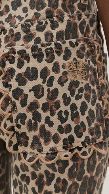 Never Fully Dressed Leopard Lucia Scallop Detail Jeans Leopard | Thumbnail 6 Never Fully Dressed Leopard Lucia Scallop Detail Jeans Leopard | Thumbnail 6