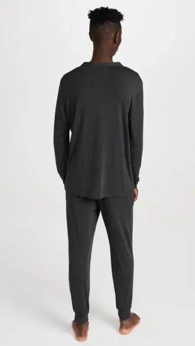 Eberjey Henry Modal ong Pajamas Set Charcoal Heather | Thumbnail 3 Eberjey Henry Modal ong Pajamas Set Charcoal Heather | Thumbnail 3