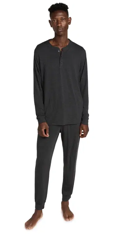 Eberjey Henry Modal ong Pajamas Set Charcoal Heather | Thumbnail 1 Eberjey Henry Modal ong Pajamas Set Charcoal Heather | Thumbnail 1