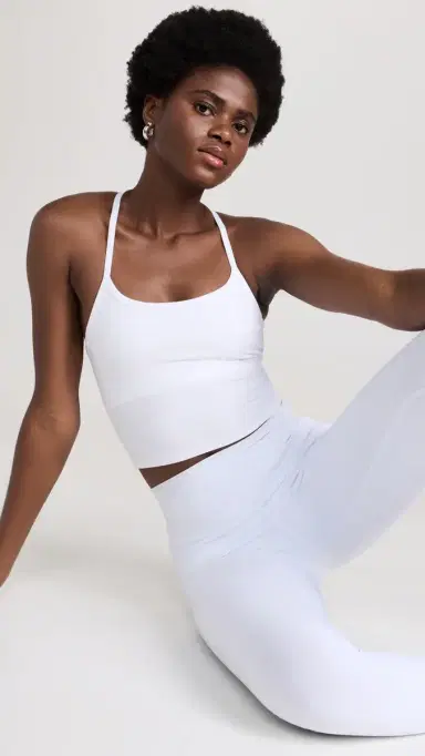 Beyond Yoga Spacedye Slim Racerback Cropped Tank Cloud White | Thumbnail 2 Beyond Yoga Spacedye Slim Racerback Cropped Tank Cloud White | Thumbnail 2