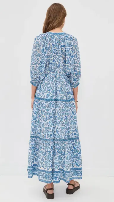 Bell Clara Maxi Dress Blue White | Thumbnail 3 Bell Clara Maxi Dress Blue White | Thumbnail 3
