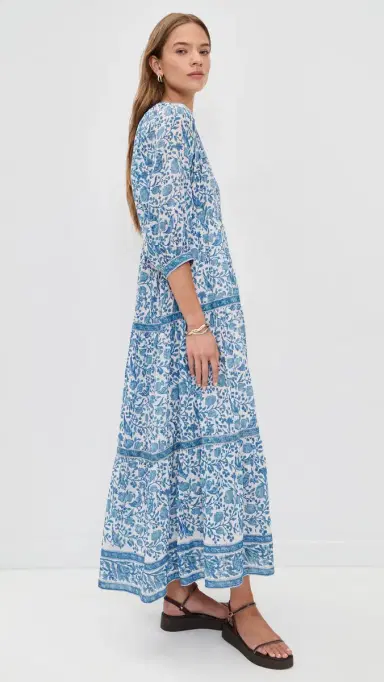 Bell Clara Maxi Dress Blue White | Thumbnail 4 Bell Clara Maxi Dress Blue White | Thumbnail 4