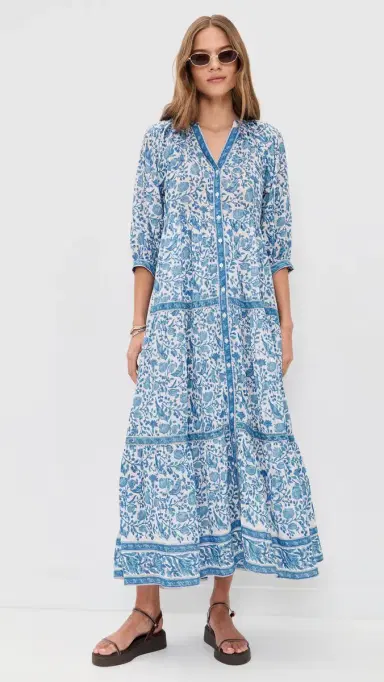 Bell Clara Maxi Dress Blue White | Thumbnail 5 Bell Clara Maxi Dress Blue White | Thumbnail 5