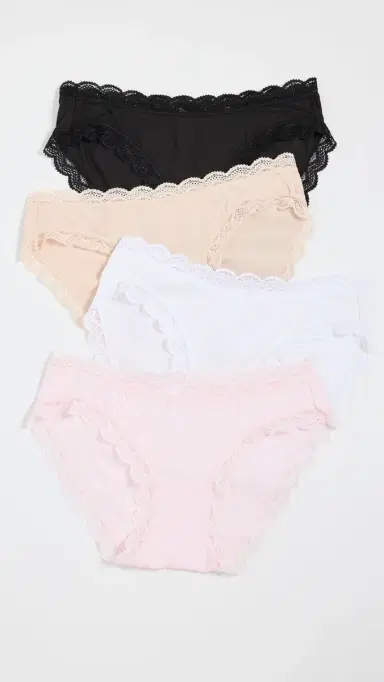 Stripe & Stare Essentials Mix Knicker Box 4 Pack Black/Sand/White/Pale Pink | Thumbnail 2 Stripe & Stare Essentials Mix Knicker Box 4 Pack Black/Sand/White/Pale Pink | Thumbnail 2