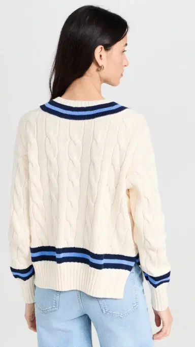 Polo Ralph Lauren Cable Knit Cotton Cricket Sweater Cream | Thumbnail 3 Polo Ralph Lauren Cable Knit Cotton Cricket Sweater Cream | Thumbnail 3